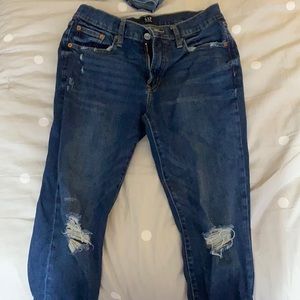 gap girlfriend jeans ripped